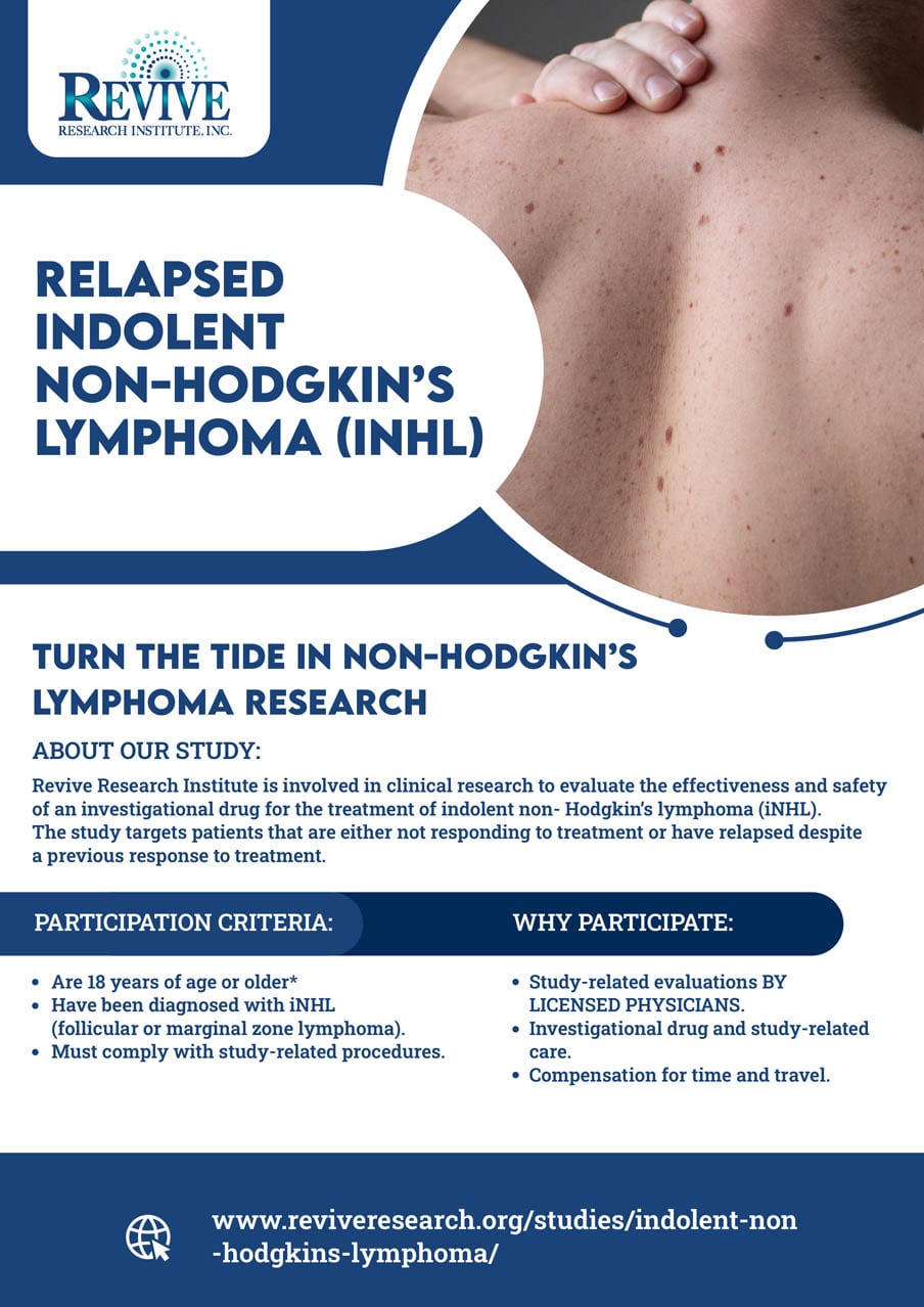 Indolent Non Hodgkin s Lymphoma Marginal Zone Lymphoma