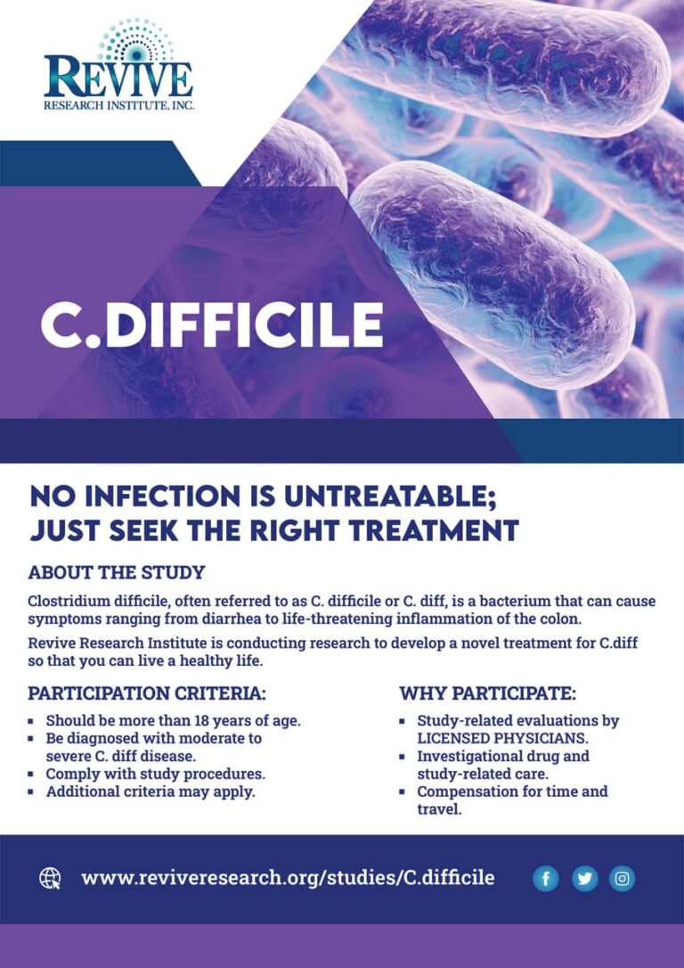 Clostridium Difficile Infection (CDI) Clinical Trials for c diff treatment