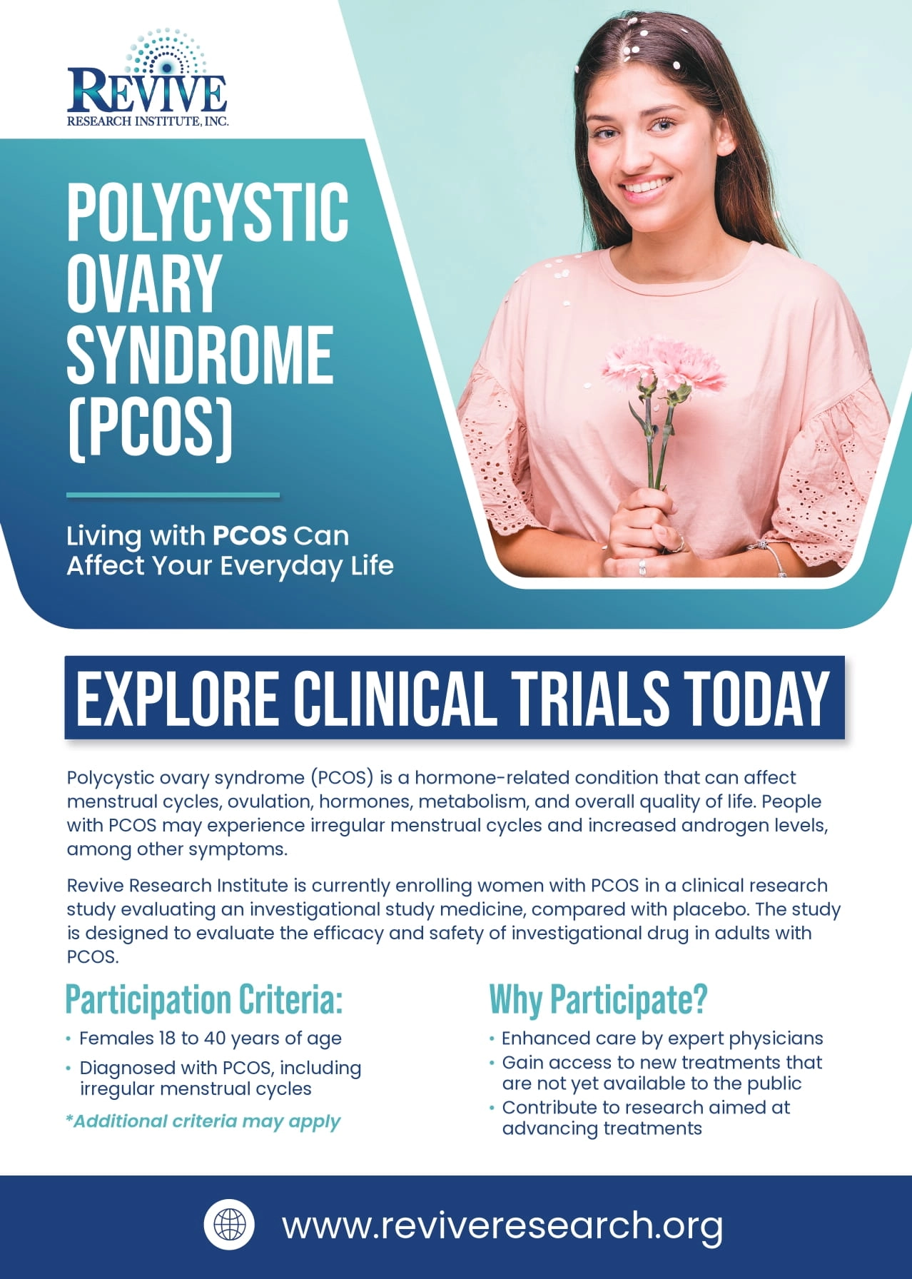 Polycystic Ovary Syndrome Clinical Trials Flyer
